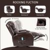 Recliner Chair for Living Room with Rocking Function and Side Pocket