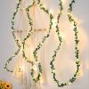 6.56ft/9.84ft/16.4ft LED Green Rattan; Copper Wire Light String; DIY Simulation Garland; Wedding Festival Decoration Flashing Light String